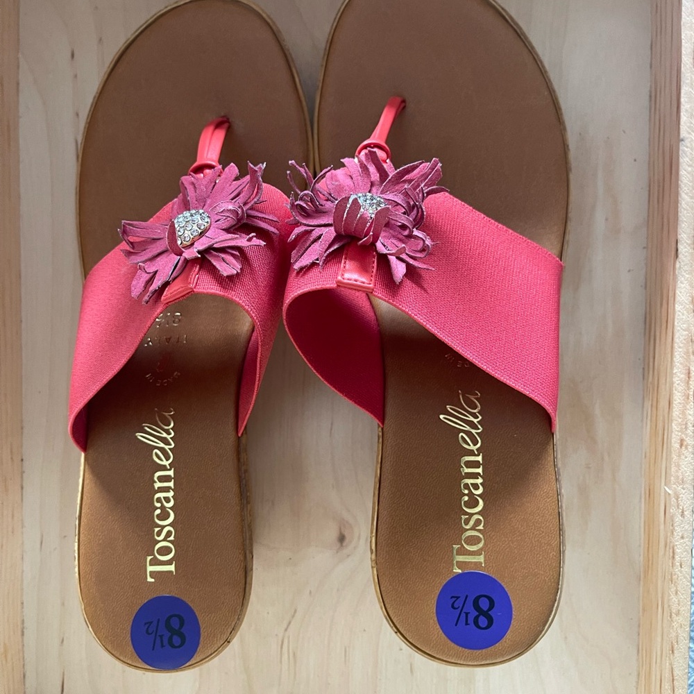 Toscanella Pink Floral Women's Sandals